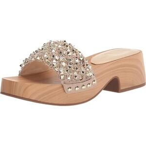 Jessica Simpson Women's Natural Crochet Rell Heeled Sandal Size 8M NWT